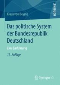 cover of the book Das politische System der Bundesrepublik Deutschland: Eine Einführung