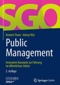 cover of the book Public Management: Innovative Konzepte zur Führung im öffentlichen Sektor