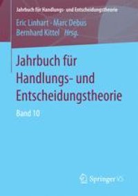 cover of the book Jahrbuch für Handlungs- und Entscheidungstheorie: Band 10