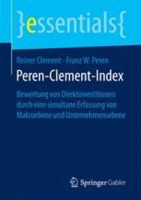 cover of the book Peren-Clement-Index : Bewertung von Direktinvestitionen durch eine simultane Erfassung von Makroebene und Unternehmensebene 