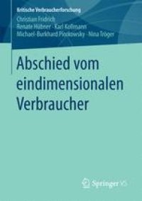 cover of the book Abschied vom eindimensionalen Verbraucher