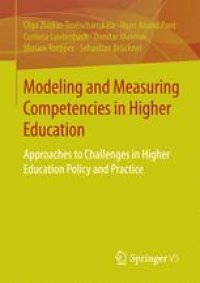 cover of the book Modeling and Measuring Competencies in Higher Education: Approaches to Challenges in Higher Education Policy and Practice