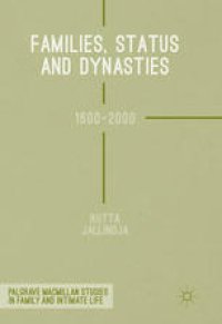 cover of the book Families, Status and Dynasties: 1600-2000