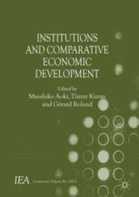 cover of the book Institutions and Comparative Economic Development