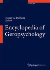 cover of the book Encyclopedia of Geropsychology