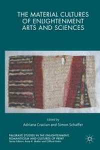 cover of the book The Material Cultures of Enlightenment Arts and Sciences