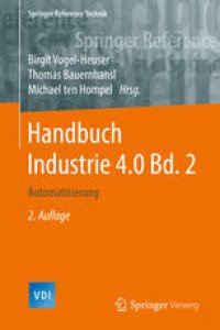 cover of the book Handbuch Industrie 4.0 Bd.2: Automatisierung