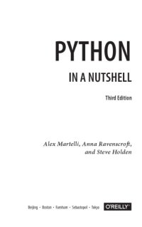 cover of the book Python in a Nutshell. A Desktop Quick Reference