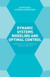 cover of the book Dynamic Systems Modeling and Optimal Control: Applications in Management Science