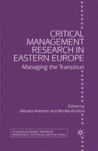 cover of the book Critical Management Research in Eastern Europe