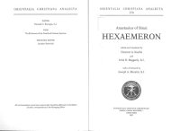 cover of the book Hexaemeron