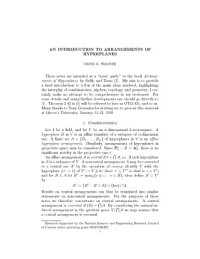 cover of the book An introduction to arrangements of hyperplanes [Lecture notes]