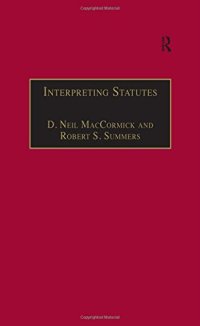 cover of the book Interpreting Statutes: A Comparative Study