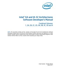 cover of the book Intel® 64 and IA-32 Architectures Software Developer’s Manual