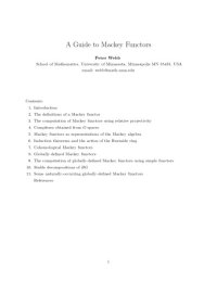 cover of the book A Guide to Mackey Functors [expository notes]