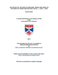cover of the book The Office of the Dead in England : image and music in the Book of Hours and related texts, c. 1250-c. 1500 [PhD dissertation]