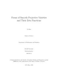 cover of the book Forms of Smooth Projective Varieties and Their Zeta Functions [thesis]