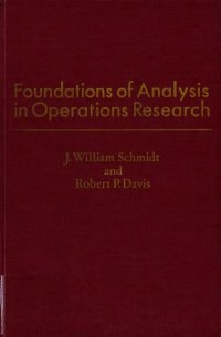 cover of the book Foundations of Analysis in Operations Research