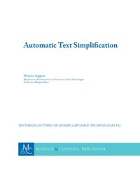 cover of the book Automatic Text Simplification