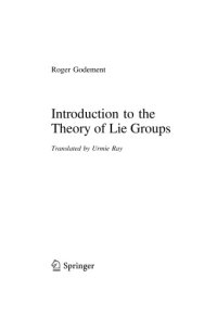 cover of the book Introduction to the Theory of Lie Groups