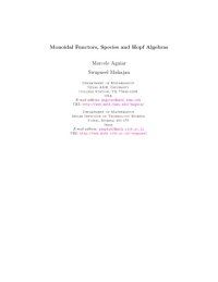 cover of the book Monoidal functors, species and Hopf algebras [book draft]