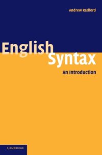 cover of the book English Syntax: An Introduction