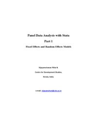 cover of the book Panel Data Analysis with Stata Part 1