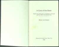 cover of the book In Care of The State: Health care, education and welfare in Europe and USA in the Modern Era