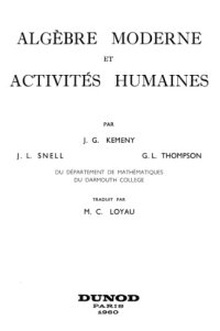 cover of the book Algèbre moderne et activités humaines