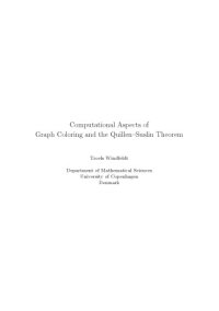 cover of the book Computational Aspects of Graph Coloring and the Quillen-Suslin Theorem [PhD thesis]