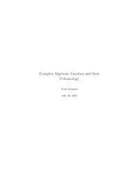 cover of the book Complex Algebraic Varieties and their Cohomology [Lecture notes]