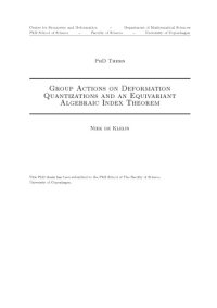 cover of the book Group Actions on Deformation Quantizations and an Equivariant Algebraic Index Theorem [PhD thesis]