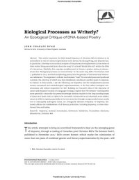 cover of the book [Article] Biological Processes as Writerly_Ecological  Critique  of  DNA-based  Poetry