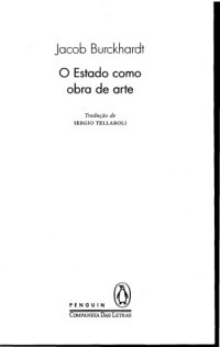 cover of the book O Estado como obra de arte