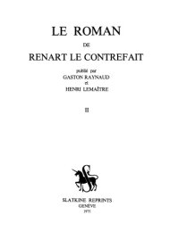 cover of the book Le roman de Renart le contrefait