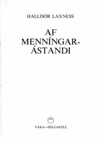 cover of the book Af menníngarástandi