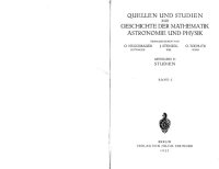 cover of the book Quellen und Studien zur Geschichte der Mathematik, Astronomie und Physik: Abteilung B: Studien