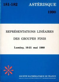 cover of the book Représentations linéaires de groupes finis