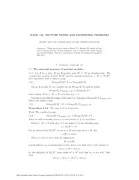 cover of the book Math 123 (Algebra 2): lecture notes and homework problems