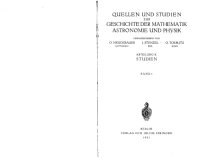 cover of the book Quellen und Studien zur Geschichte der Mathematik, Astronomie und Physik: Abteilung B: Studien