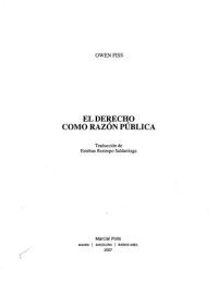 cover of the book El derecho como razón pública