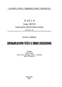 cover of the book Srednjovjekovni pečati iz Bosne i Hercegovine