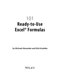 cover of the book 101 ready-to-use Excel Formulas