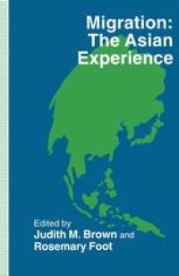 cover of the book Migration: The Asian Experience