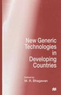 cover of the book New Generic Technologies in Developing Countries