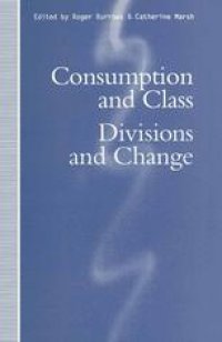 cover of the book Consumption and Class: Divisions and Change