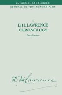 cover of the book A D. H. Lawrence Chronology