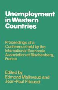 cover of the book Unemployment in Western Countries: Proceedings of a Conference held by the International Economic Association at Bischenberg, France