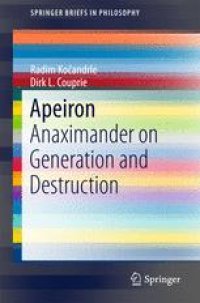 cover of the book Apeiron : Anaximander on Generation and Destruction