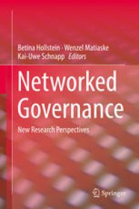 cover of the book Networked Governance: New Research Perspectives